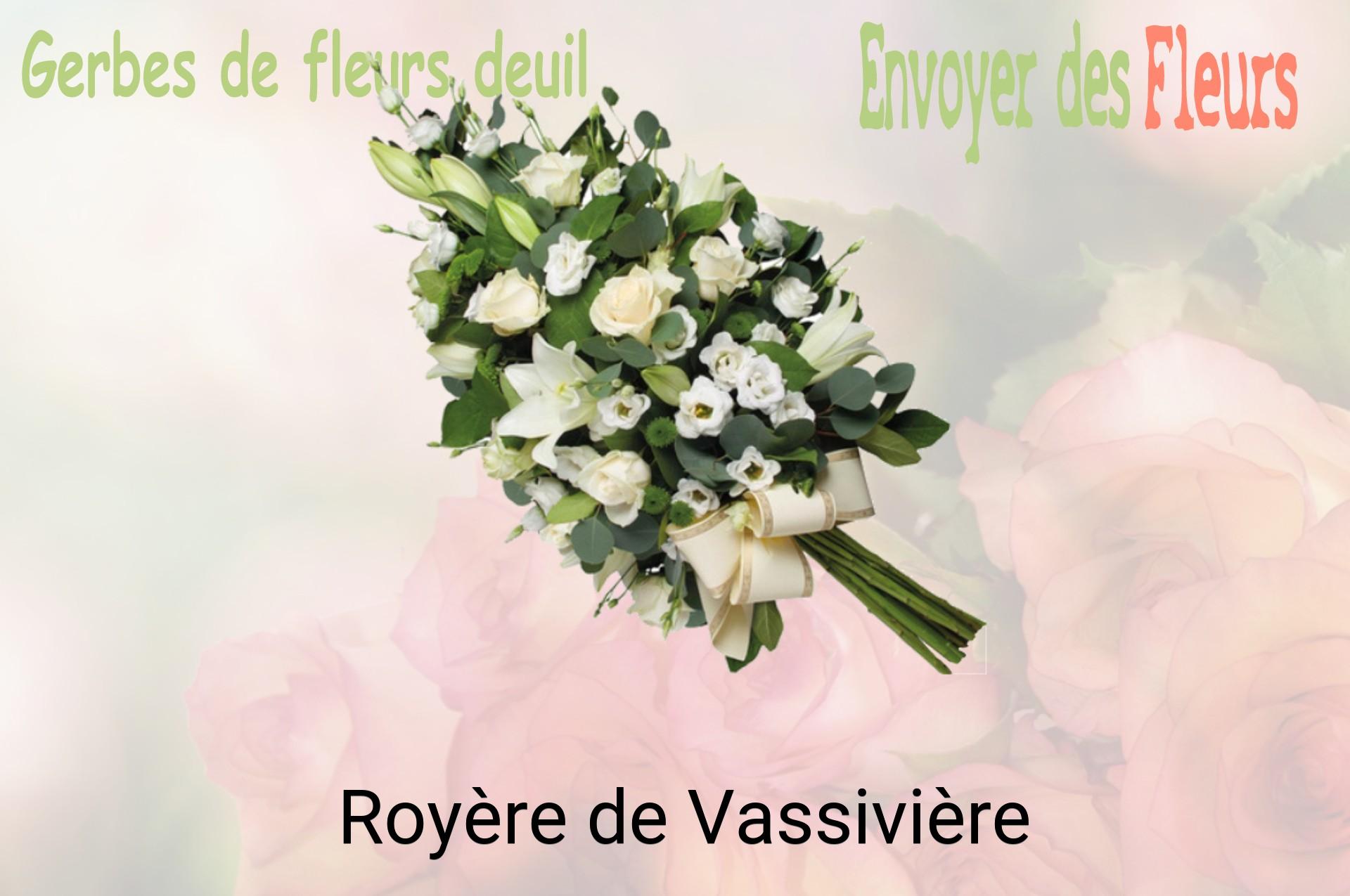Gerbe de fleurs de deuil livrée à Royère-de-Vassivière
